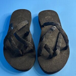 Teva Black Sandals New Condition Sz 6